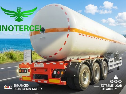 55000Ltr газовый бак полуприцеп с тремя осями Lng полуприцеп