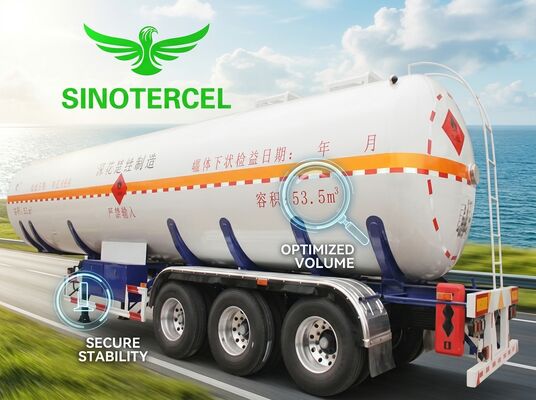 Mn Стальной газовый бак полуприцеп топливный бак 55000Liter Пропанный полуприцеп
