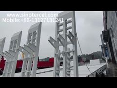 3 оси плоский полуприцеп с антиржавым шасси белый